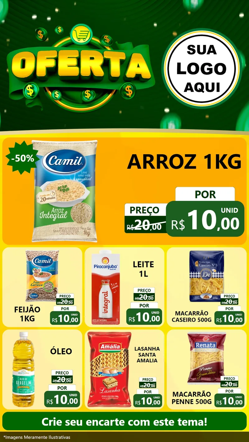 Modelo de Rede Social para Stories com o tema Oferta para Supermercado