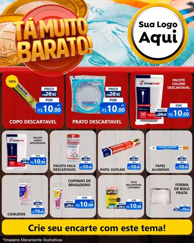 Modelo de Rede Social para Feed Instagram com o tema Está Muito Barato para Embalagens