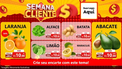 Modelo de TV para TV Horizontal com o tema Semana do Cliente para Hortifrúti