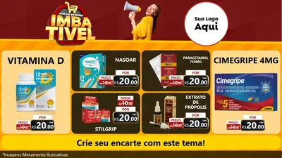 Modelo de TV para TV Horizontal com o tema Fim de Semana Imbatível para Farmácia