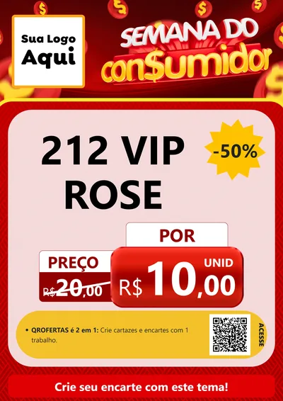 Modelo de Cartaz para Cartaz A4 Vertical com o tema Semana do Consumidor para Perfumes