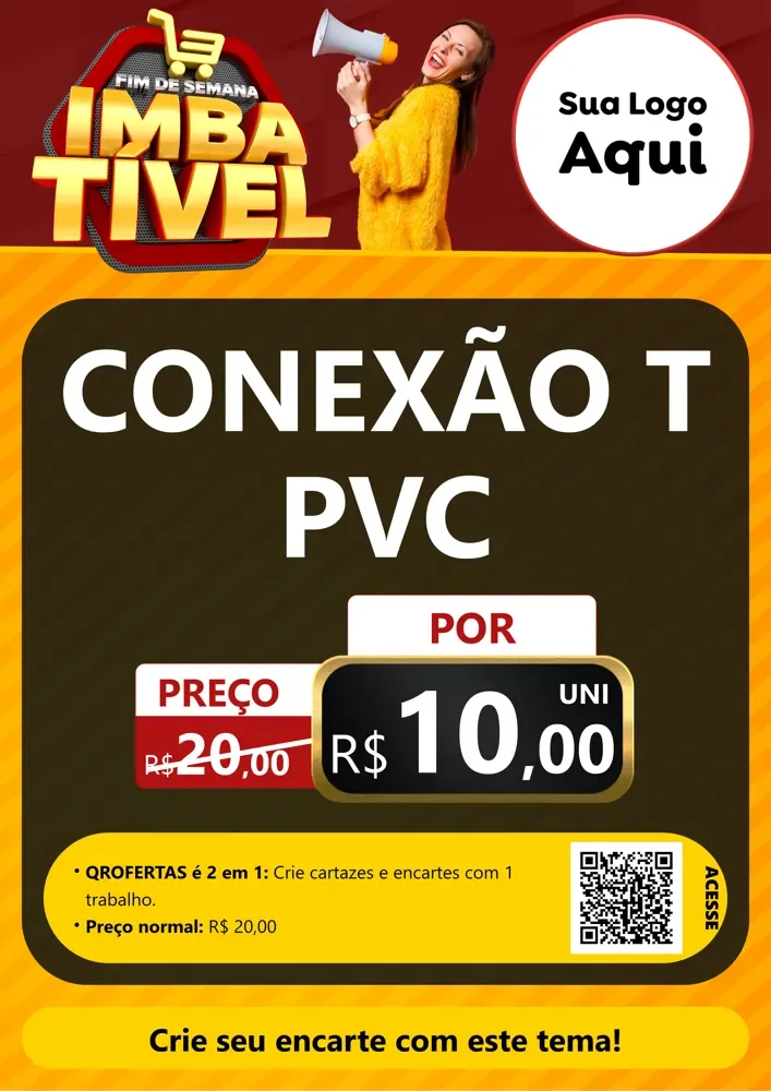 Modelo de Cartaz para Cartaz A4 Vertical com o tema Fim de Semana Imbatível para Tubos e conexões