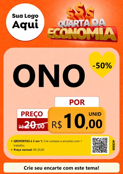 Modelo de Cartaz para Cartaz A4 Vertical com o tema Quarta da Economia para Óticas