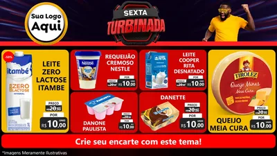Modelo de TV para TV Horizontal com o tema Sexta Turbinada para Frios e Laticínios