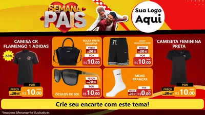 Modelo de TV para TV Horizontal com o tema Semana Dos Pais para Roupas e acessórios