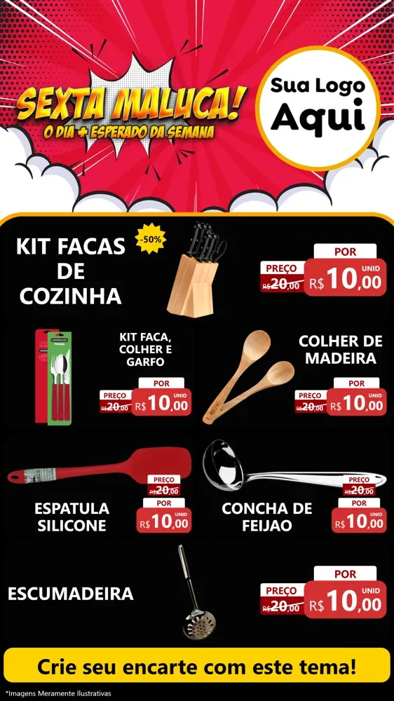 Modelo de TV para TV Vertical com o tema Sexta Maluca! para Utilidades Domésticas