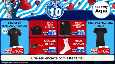 Modelo de TV para TV Horizontal com o tema Papai Nota 10 para Roupas e acessórios