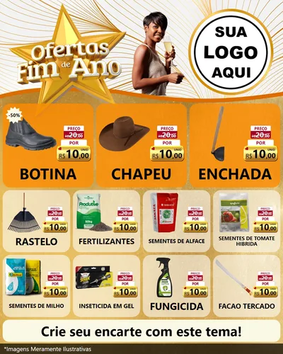 Modelo de Rede Social para Feed Instagram com o tema Ofertas Fim de Ano para Agropecuária