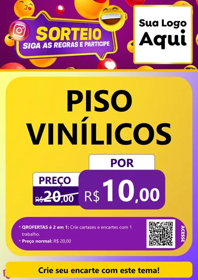 Modelo de Cartaz para Cartaz A4 Vertical com o tema Sorteio para Material para Construção