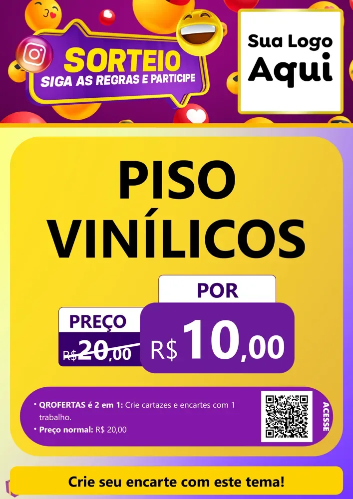 Modelo de Cartaz para Cartaz A4 Vertical com o tema Sorteio para Material para Construção