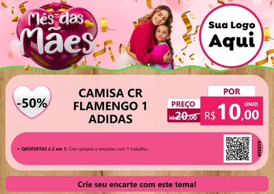 Modelo de Cartaz para Cartaz A4 Horizontal com o tema Mês das Mães para Roupas e acessórios