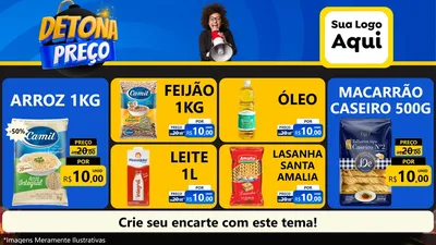 Modelo de TV para TV Horizontal com o tema Detona Preços para Supermercado