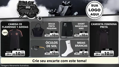 Modelo de TV para TV Horizontal com o tema Black dos Sonhos para Roupas e acessórios
