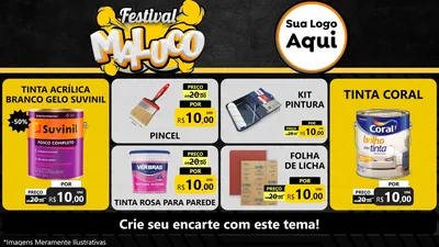 Modelo de TV para TV Horizontal com o tema Festival Maluco para Tintas e Ferramentas