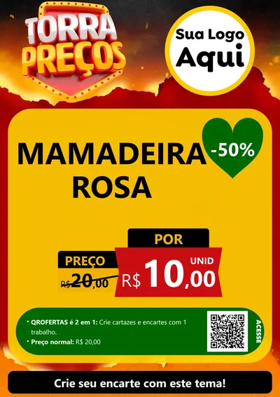 Modelo de Cartaz para Cartaz A4 Vertical com o tema Torra Preços para Bebês