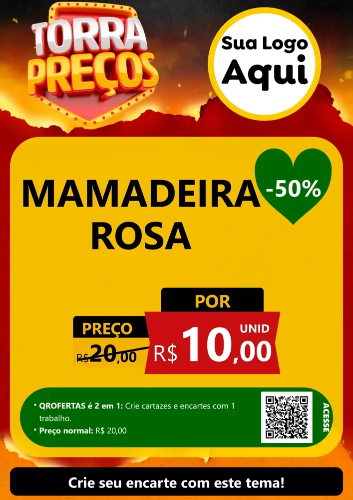 Modelo de Cartaz para Cartaz A4 Vertical com o tema Torra Preços para Bebês