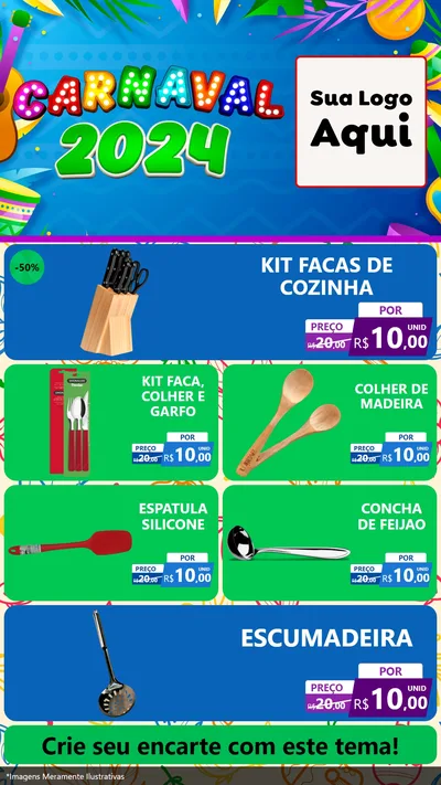 Modelo de TV para TV Vertical com o tema Carnaval 2027 para Utilidades Domésticas