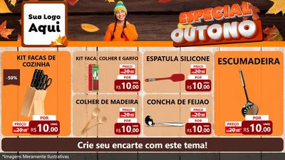 Modelo de TV para TV Horizontal com o tema Especial Outono para Utilidades Domésticas