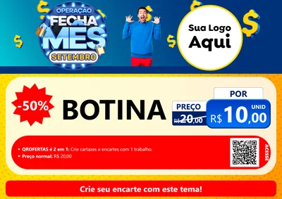 Modelo de Cartaz para Cartaz A4 Horizontal com o tema Operação Fecha Mês Setembro para Agropecuária