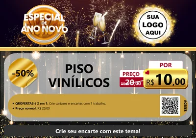 Modelo de Cartaz para Cartaz A4 Horizontal com o tema Especial de Ano Novo para Material para Construção