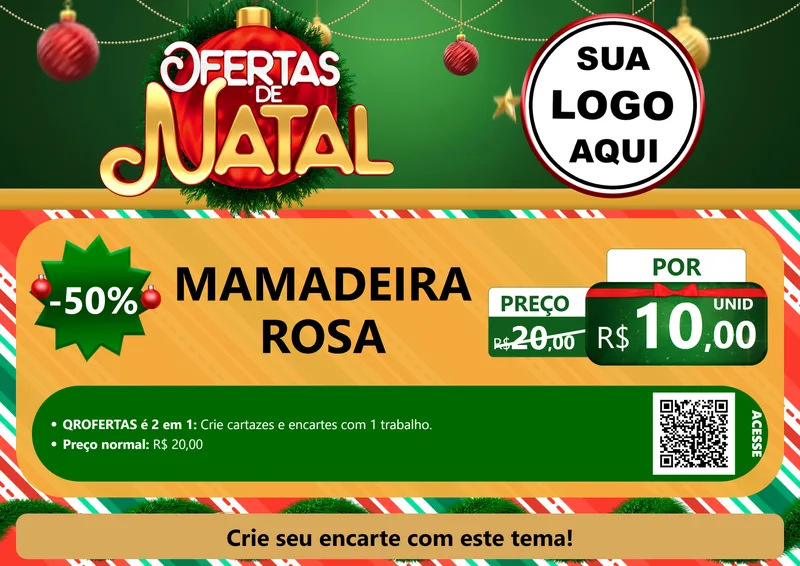 Modelo de Cartaz para Cartaz A4 Horizontal com o tema Ofertas de Natal para Bebês