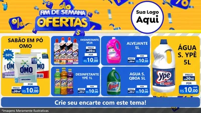 Modelo de TV para TV Horizontal com o tema Fim de Semana de Ofertas para Produtos de Limpeza