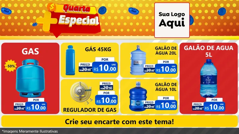 Modelo de TV para TV Horizontal com o tema Quarta Mais Especial para Água e gás