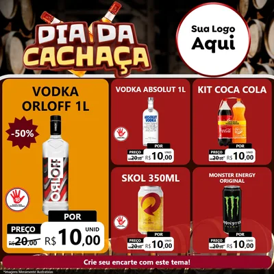 Modelo de Rede Social para Feed Facebook com o tema Dia da Cachaça para Distribuidora de bebidas