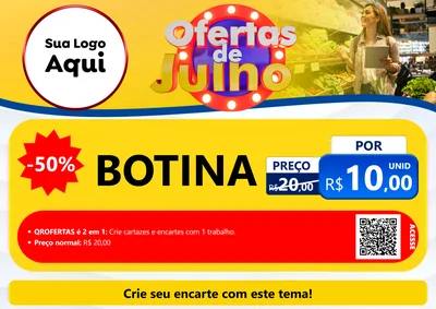 Modelo de Cartaz para Cartaz A4 Horizontal com o tema Ofertas de Julho para Agropecuária
