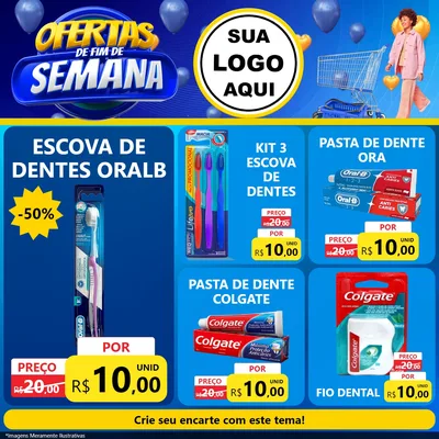 Modelo de Rede Social para Feed Facebook com o tema Ofertas de Fim de Semana para Higiene Pessoal