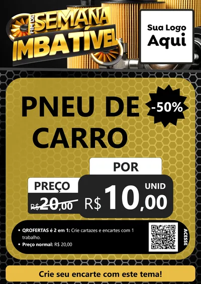 Modelo de Cartaz para Cartaz A4 Vertical com o tema Fim de Semana Imbatível para Auto peças