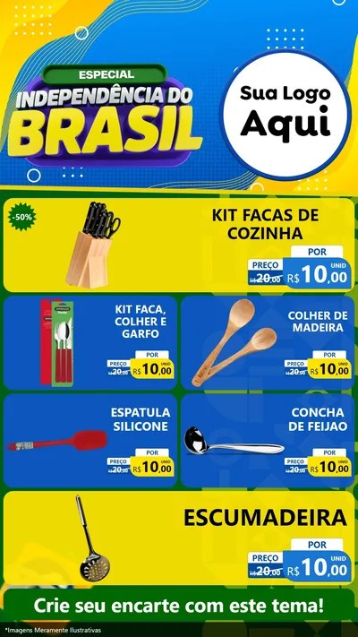 Modelo de TV para TV Vertical com o tema Especial Independência do Brasil para Utilidades Domésticas