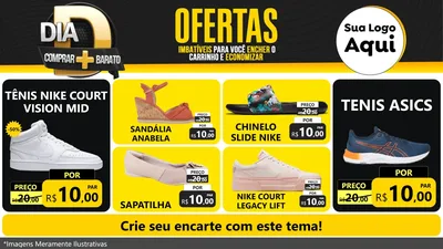 Modelo de TV para TV Horizontal com o tema Dia D Mais Economia para Calçados