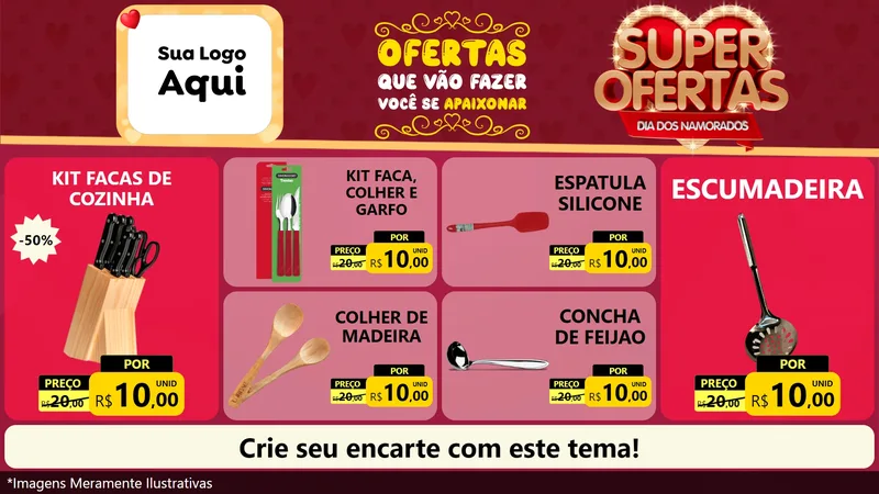 Modelo de TV para TV Horizontal com o tema Dia dos Namorados para Utilidades Domésticas