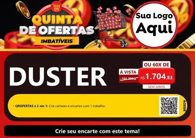 Modelo de Cartaz para Cartaz A4 Horizontal com o tema Quinta de Ofertas Imbatíveis para Concessionaria de Carros