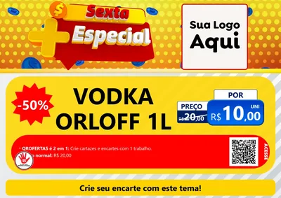 Modelo de Cartaz para Cartaz A4 Horizontal com o tema Sexta Mais Especial para Distribuidora de bebidas