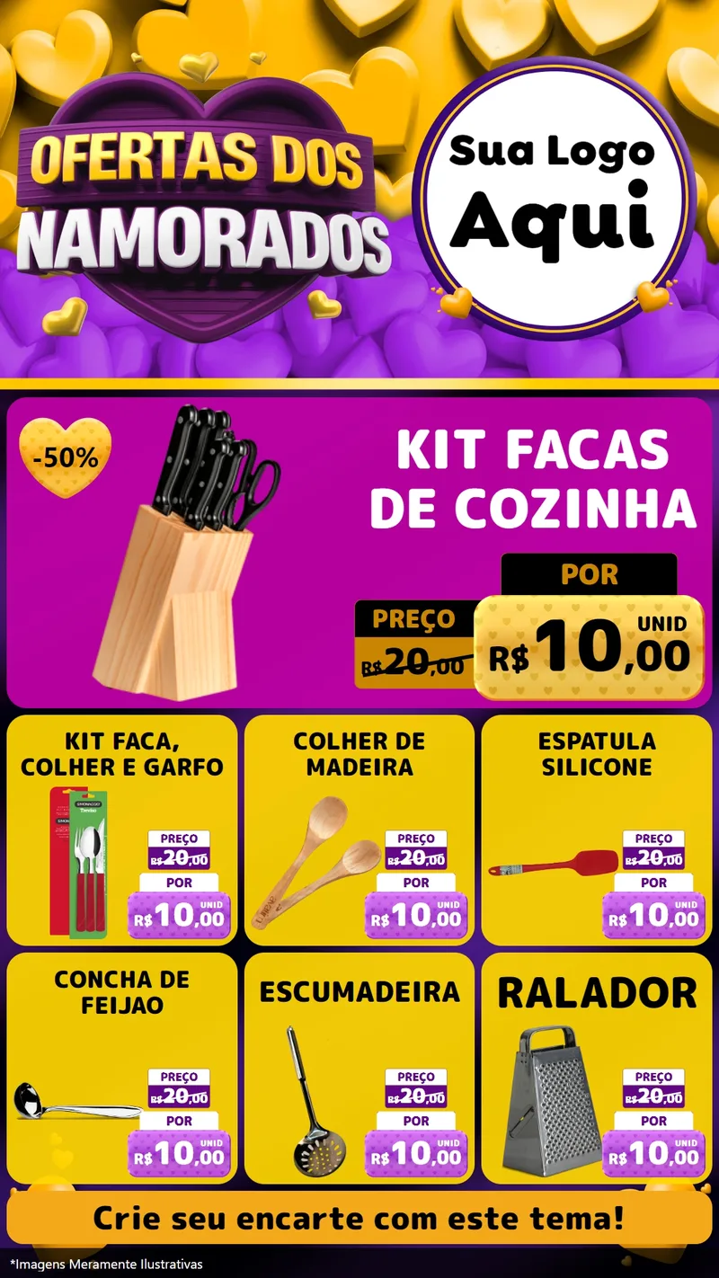 Modelo de Rede Social para Stories com o tema Oferta Dos Namorados para Utilidades Domésticas