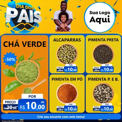 Modelo de Rede Social para Feed Facebook com o tema Dia dos Pais para Produtos Naturais