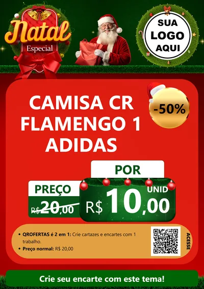 Modelo de Cartaz para Cartaz A4 Vertical com o tema Natal Especial para Roupas e acessórios