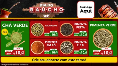 Modelo de TV para TV Horizontal com o tema Dia do Gaúcho para Produtos Naturais