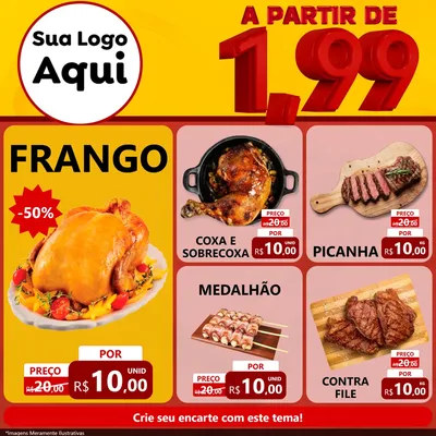 Modelo de Rede Social para Feed Facebook com o tema A Partir de Um e Noventa e Nove - 1,99