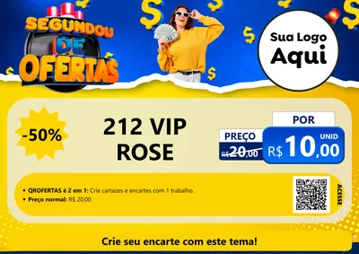 Modelo de Cartaz para Cartaz A4 Horizontal com o tema Segundou de Ofertas para Perfumes