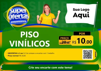 Modelo de Cartaz para Cartaz A4 Horizontal com o tema Super Ofertas de Independência para Material para Construção