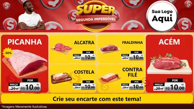 Modelo de TV para TV Horizontal com o tema Super Segunda Imperdível para Açougue