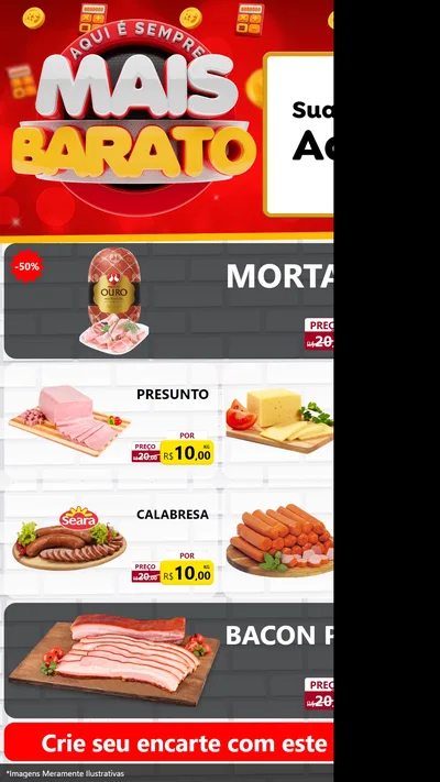 Modelo de TV para TV Vertical com o tema Mais Barato para Frios e Laticínios
