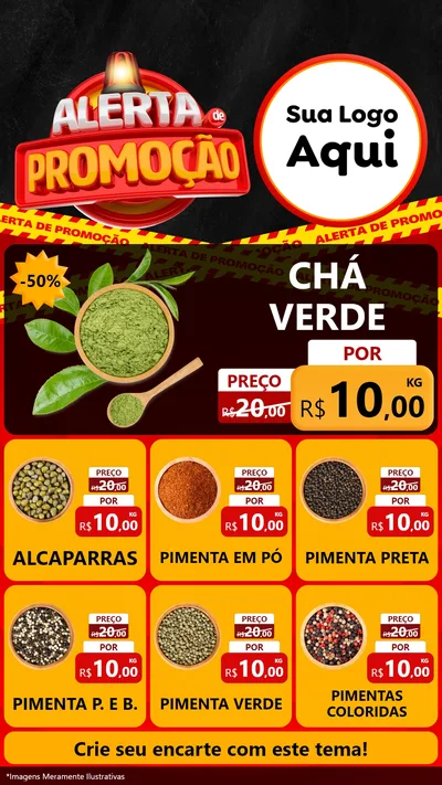 Modelo de Rede Social para Stories com o tema Alerta de Promoção para Produtos Naturais
