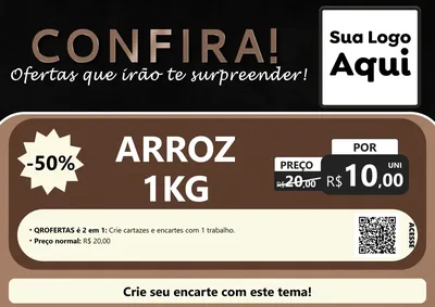 Modelo de Cartaz para Cartaz A4 Horizontal com o tema Confira! Ofertas que irão te surpreender! para Supermercado