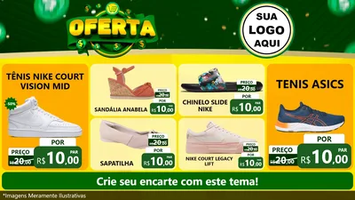 Modelo de TV para TV Horizontal com o tema Oferta para Calçados