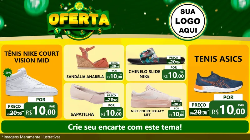 Modelo de TV para TV Horizontal com o tema Oferta para Calçados