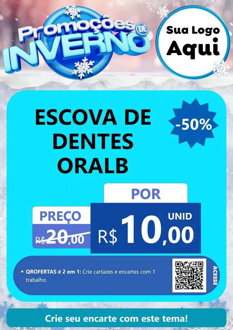 Modelo de Cartaz para Cartaz A4 Vertical com o tema Promoções de Inverno para Higiene Pessoal